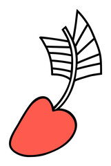 sticker Arrow heart