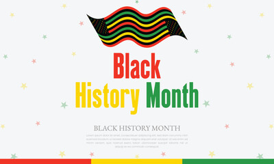 Black History Month celebrated. February national black history month African American vector illustration Template for background, banner, card, poster with text inscription