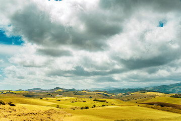 Lucania summer countryside landscape, Basilicata, Italy