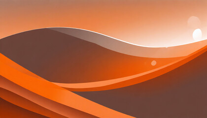 banner background with curve orange color