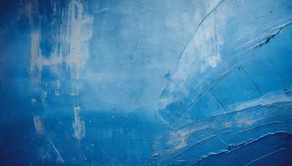Zelfklevend Fotobehang abstract blue texture cement concrete wall background © Richard