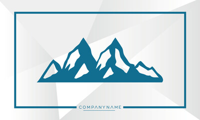 A Line art icon Logo of a Mountain	