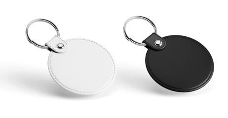 3D illustration. Keychain mockup isolated.