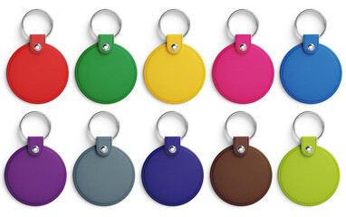 3D illustration. Keychain mockup isolated.