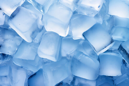 view of ice cubes, AI generated