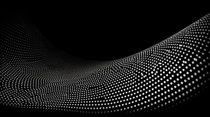 Abstract gradient wave of particles. Big data. Digital background. Futuristic illustration.