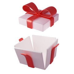 Valentine gifts in 3D style illustration