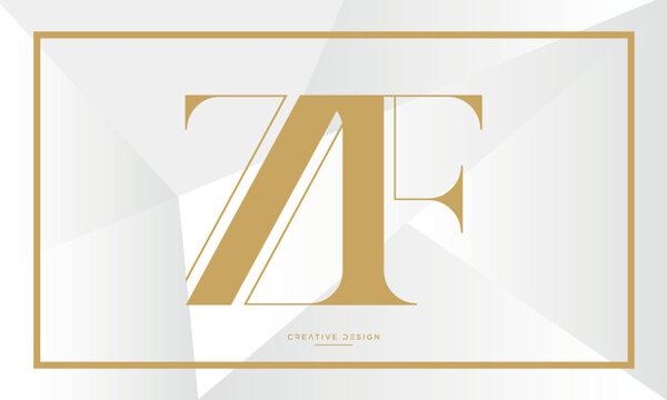 Alphabet letters logo icon ZF or FZ