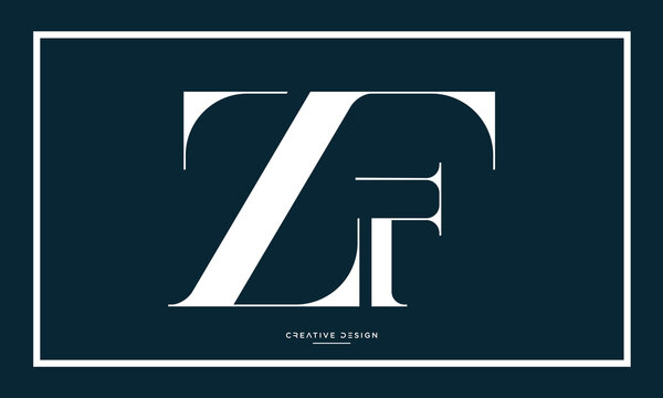 Alphabet letters logo icon ZF or FZ