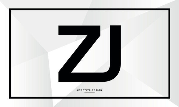 Alphabet letters icon logo ZJ or JZ 