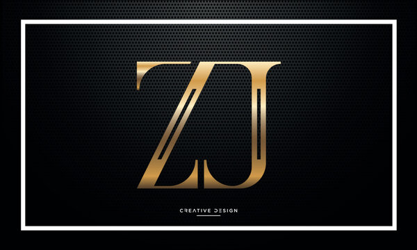 Alphabet letters icon logo ZJ or JZ 