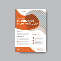 Corporate creative business flyer design template.