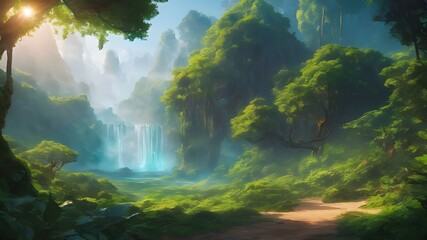 Obraz premium beautiful sci-fi landscape.Created with Generative Ai technology