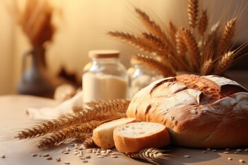 Fototapeta na wymiar Beautiful, healthy and healthy bread