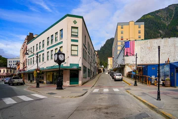 Acrylic prints United States Intersection of Front Street and Franklin Street in downtown Juneau, the capital city of Alaska, USA