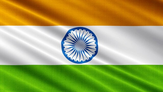 india waving flag animation. The National flag of india background. india flag 4k High Resolution