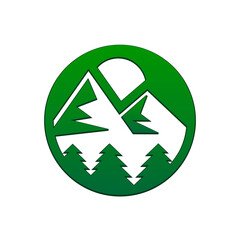 Mountain as a logo design. Illustration of a mountain as a logo design on a white background - 685345767