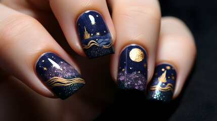 Beautiful design on nails