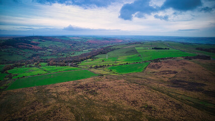 Aerial photo of the Yorkshire during the winter