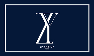 Alphabet Letters Logo Monogram ZY or YZ