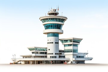 Traffic Control Tower on an airport illustration