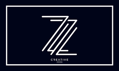 Alphabet letters ZZ or Z logo icon - obrazy, fototapety, plakaty