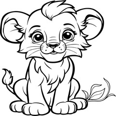 cute animal coloring page