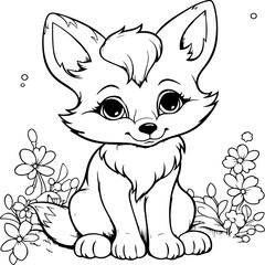 cute animal coloring page