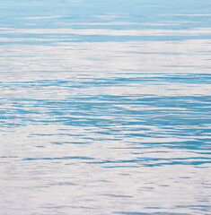 Serene Blue Water Ripples in Lake, River or Sea Water Background or Border