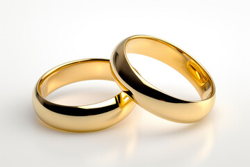 Elegant Gold Wedding Bands Gleaming