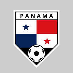 Angled Shield Football Team Badge of Panama