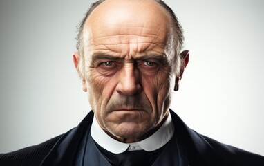 Obraz premium a dramatic portrait of a mobster in a hat