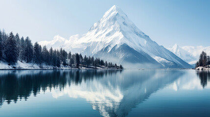 Snowy Mountain. Generative Ai