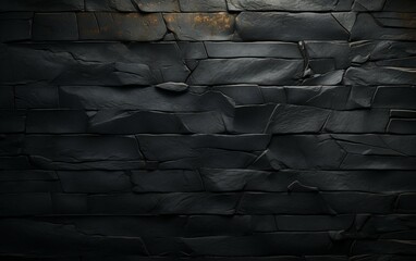 Wall with Black Dark Texture
