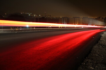 Fototapeta na wymiar traffic in night
