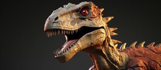 Animated dinosaur sculpture.