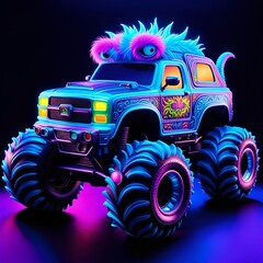 Monty the Monster Truck! - obrazy, fototapety, plakaty
