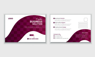  Creative corporate business modern postcard design template.  Postcard Layout