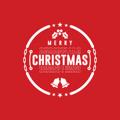 Merry Christmas and Happy New Year lettering template