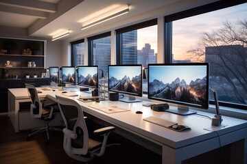 3d rendering of a modern gamer workspace with a lot of gaming equipment