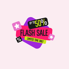 An image to advertise the sale. Sticker for advertising discounts. Vector graphics.