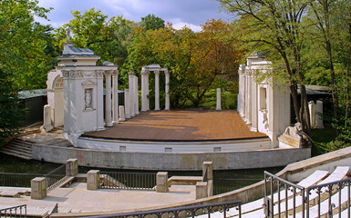 Lazienki Park amphitheater in Warsaw, Poland