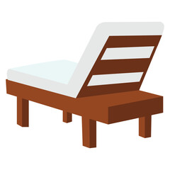 Isolated summer resort chair icon Vector