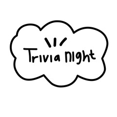 hand drawn trivia night icon