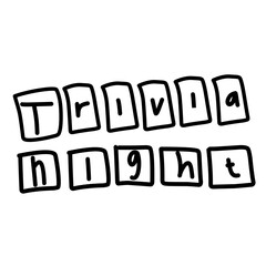 hand drawn trivia night icon