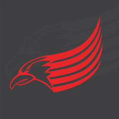  eagle hawk head. for design mascot, logo,label, badge, emblem or other branding. Vector illustration