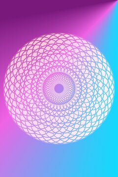 abstract purple, blue background with madala circles