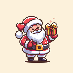 Vector illustration of santa claus for christmas merry christmas
