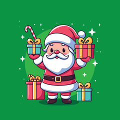 Vector illustration of santa claus for christmas merry christmas
