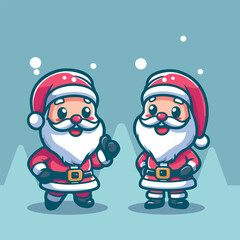 Vector illustration of santa claus for christmas merry christmas
